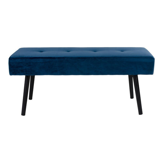 SKIBY Banc velours Bleu foncé - 100 cm