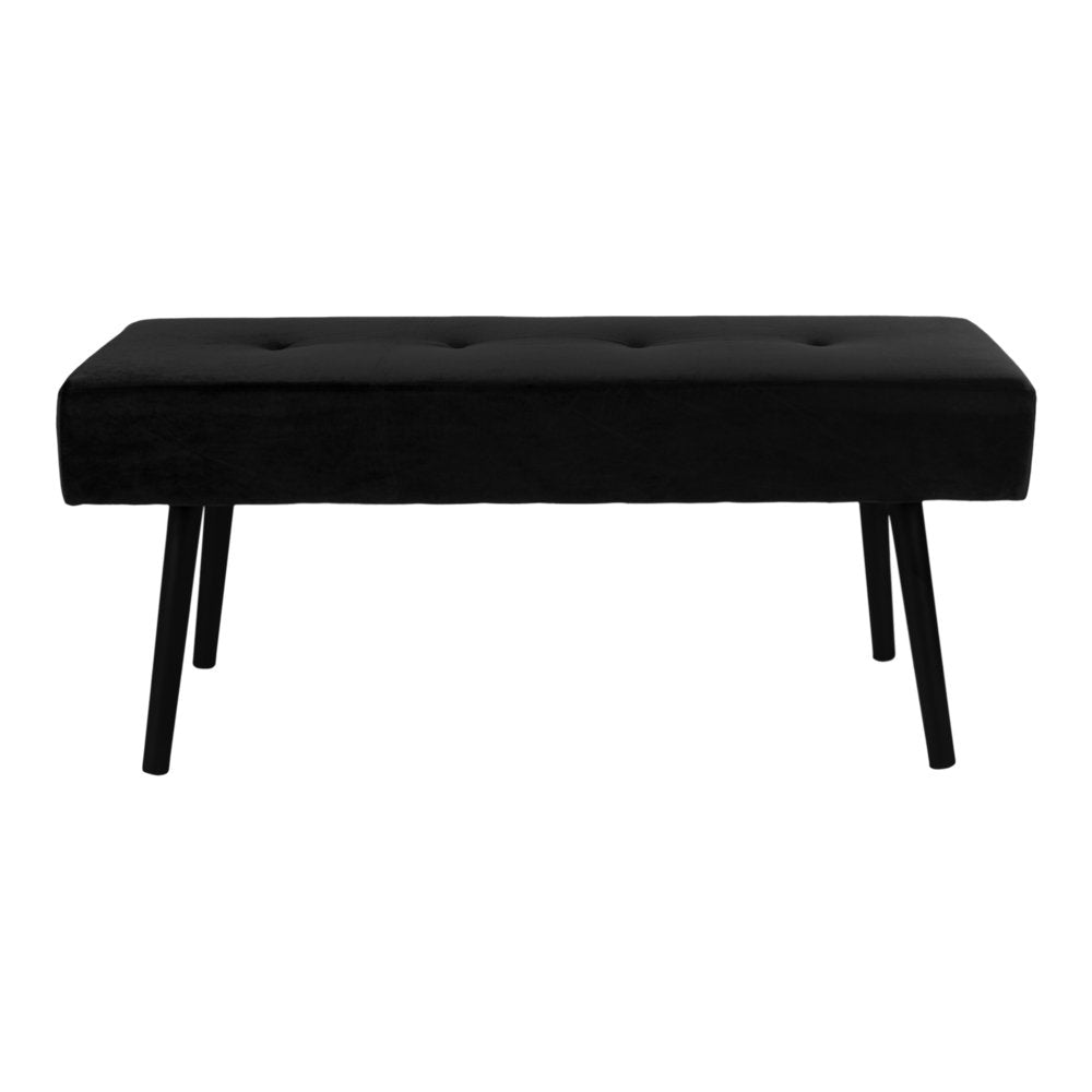 SKIBY Banc velours noir - 100 cm