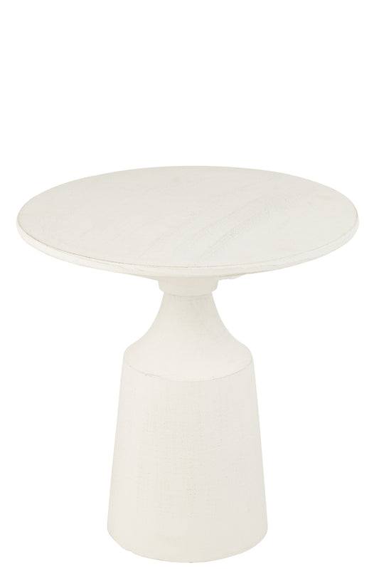 GIGI Table basse blanche aluminum