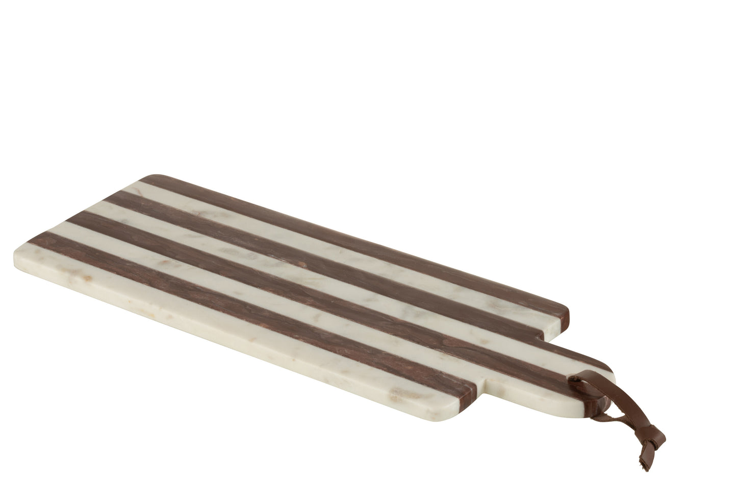 TARA Planche à découper Rectangle marbre blanche/marron - 45 cm