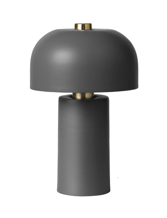 LULU Lampe champignon gris anthracite - H37 cm