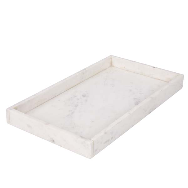 MARBLE Grand Plateau décoration en marbre blanc ou beige