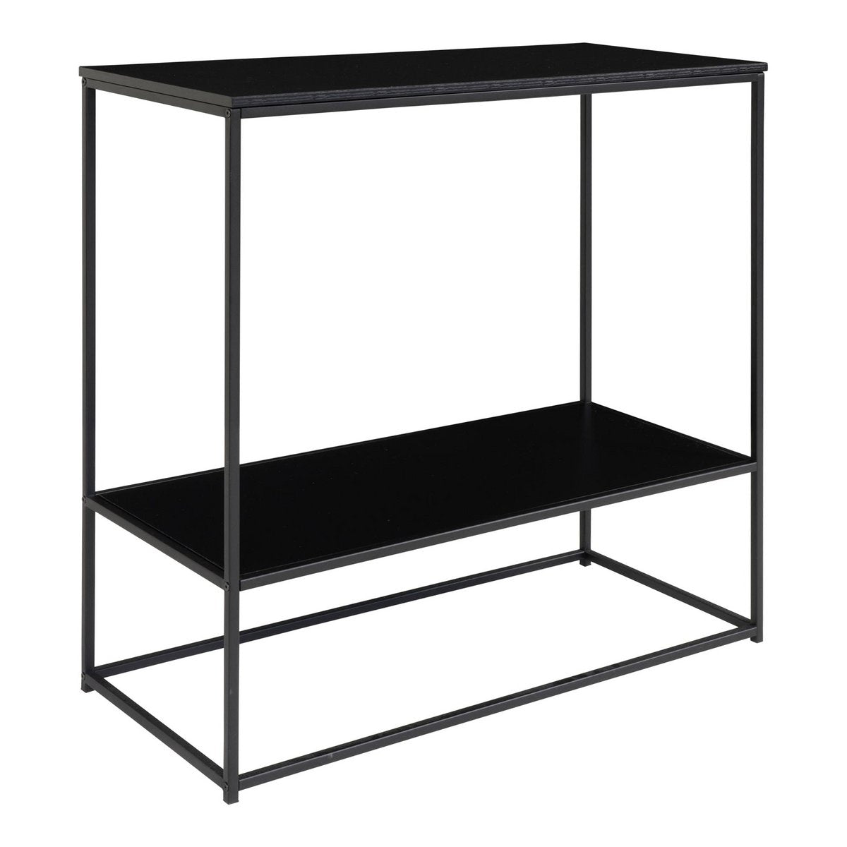 VITA Table console acier noir 80 cm