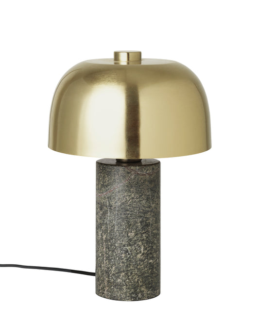 LULU - Lampe marbre vert/laiton H37 cm