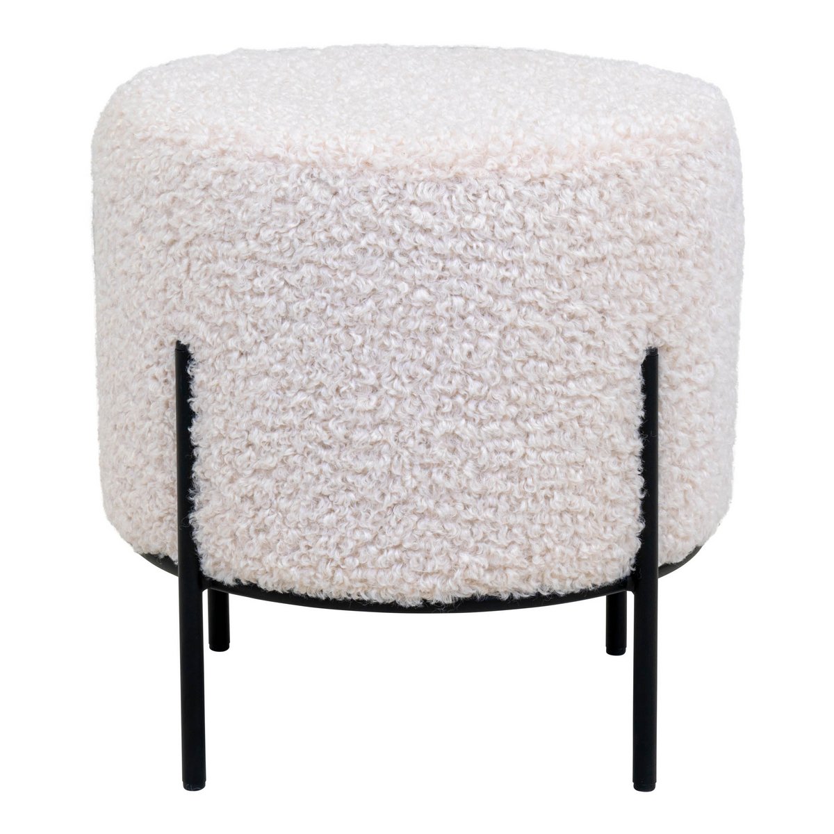 ALFORD Pouf - Blanc - 37 cm