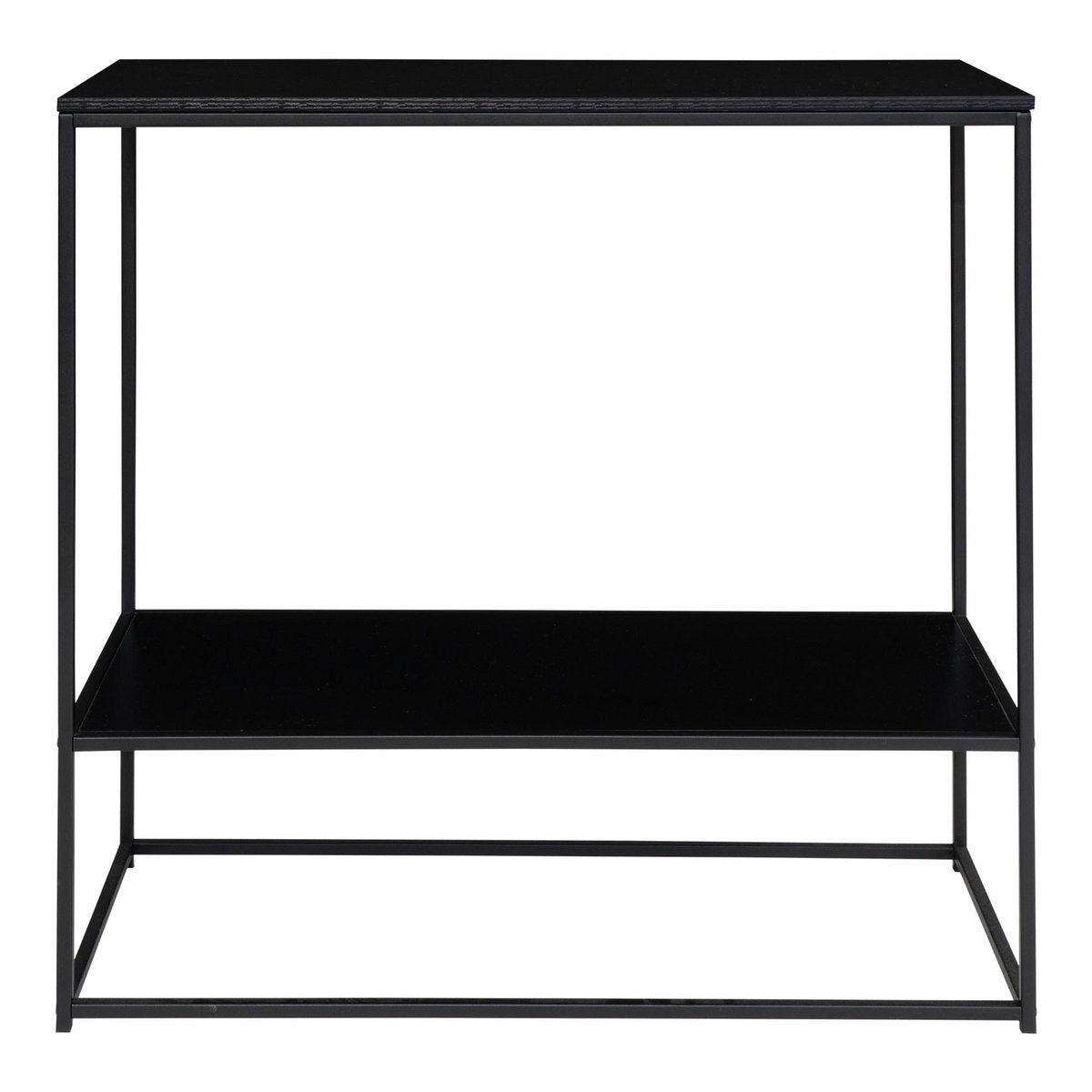 VITA Table console acier noir 80 cm