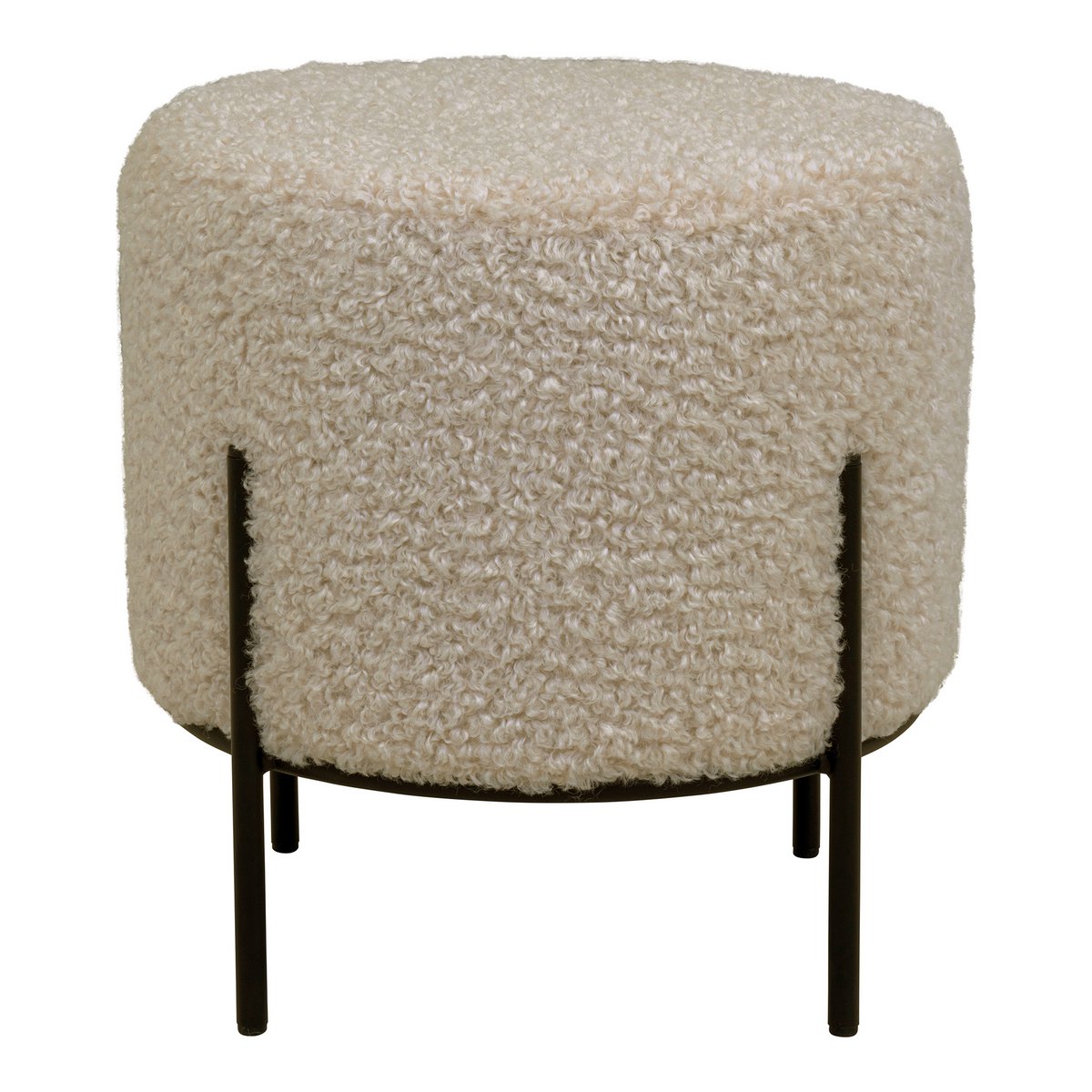 ALFORD Pouf - Gris-marron 37 cm