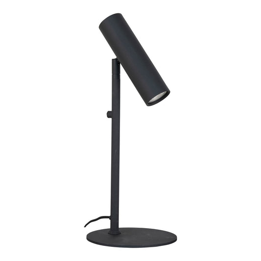 PARIS Lampe de table noire et acier - Hauteur 47cm