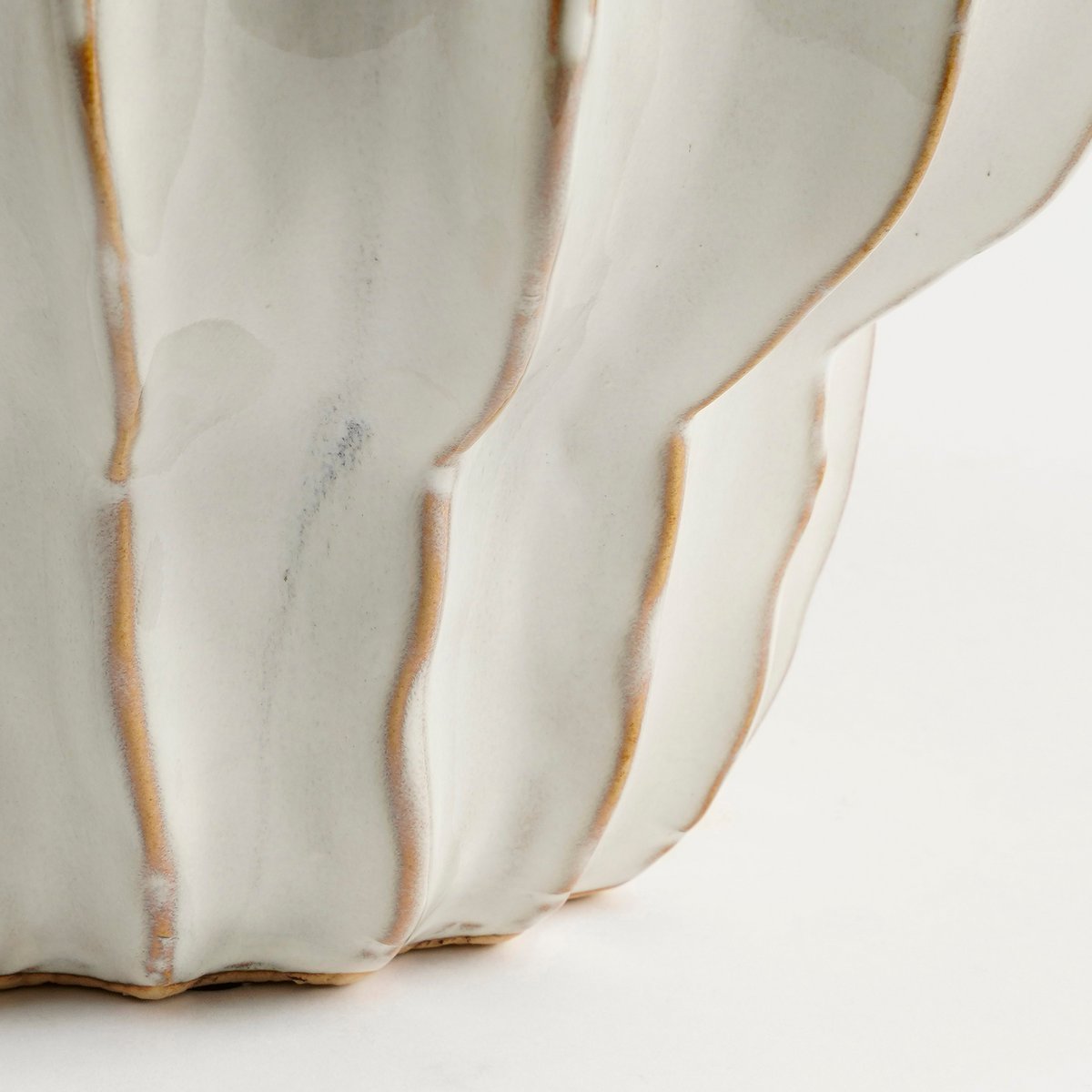 ALTEA Vase  - H28 x Ø24,5 cm - Céramique - Blanc Cassé