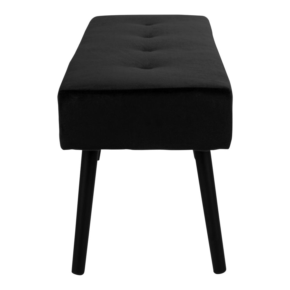 SKIBY Banc velours noir - 100 cm