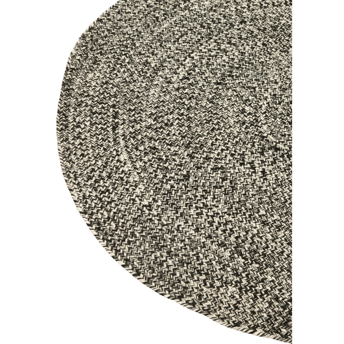 MIAMI Tapis extérieur - polyester - noir/blanc - 150 cm