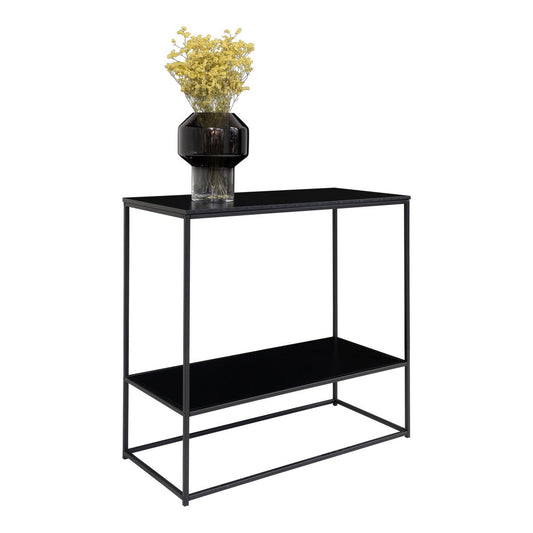 VITA Table console acier noir 80 cm