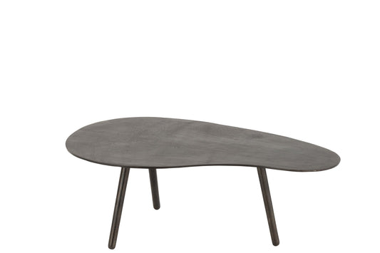 Table basse Goutte -Aluminium/Fer Noir - 89 cm